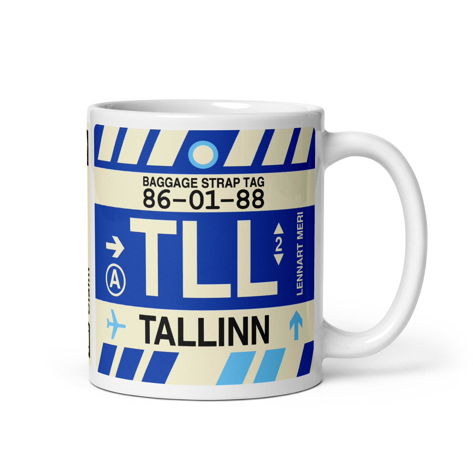 Travel-Themed Coffee Mug • TLL Tallinn • YHM Designs - Image 01