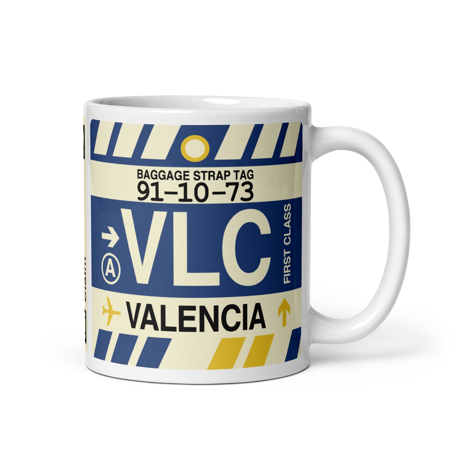 Travel-Themed Coffee Mug • VLC Valencia • YHM Designs - Image 01