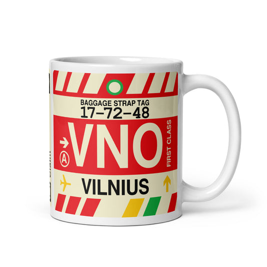 Travel Gift Coffee Mug • VNO Vilnius • YHM Designs - Image 01