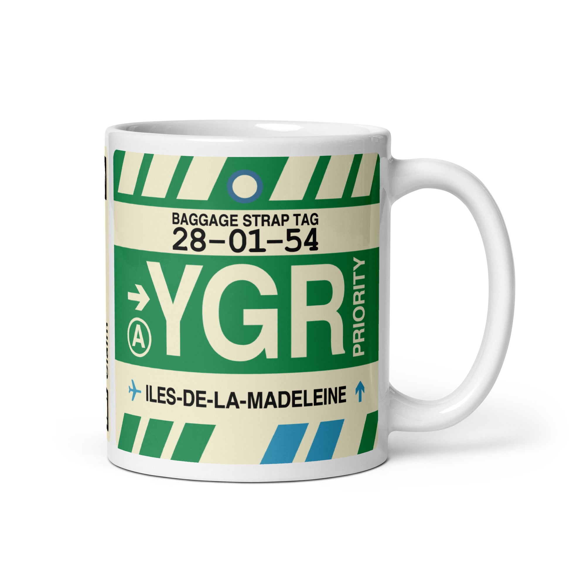 Travel-Themed Coffee Mug • YGR Îles-de-la-Madeleine • YHM Designs - Image 01