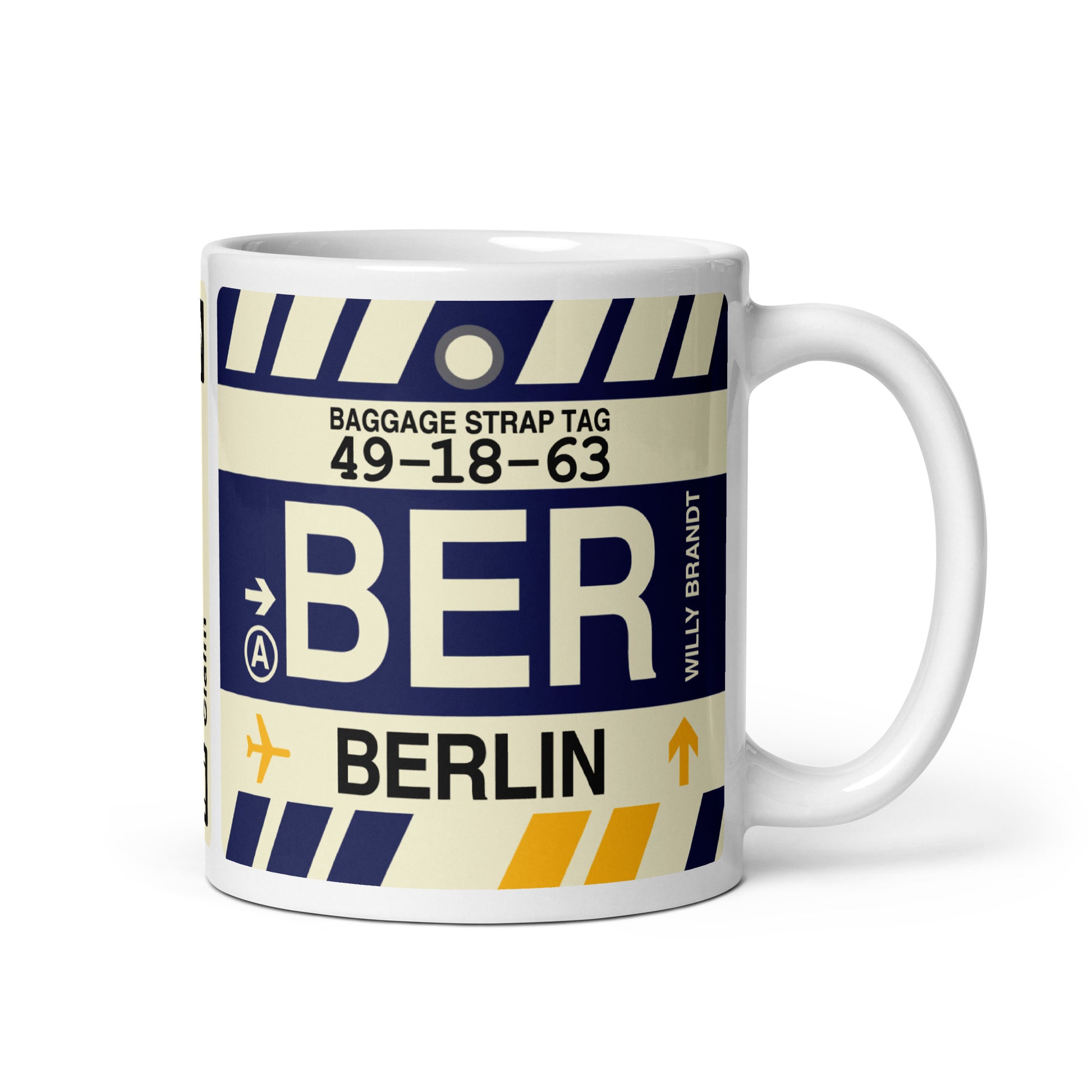 Travel-Themed Coffee Mug • BER Berlin • YHM Designs - Image 01