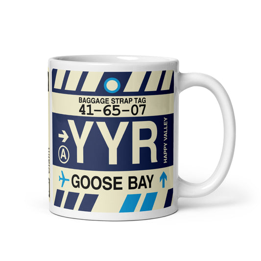 Travel Gift Coffee Mug • YYR Goose Bay • YHM Designs - Image 01