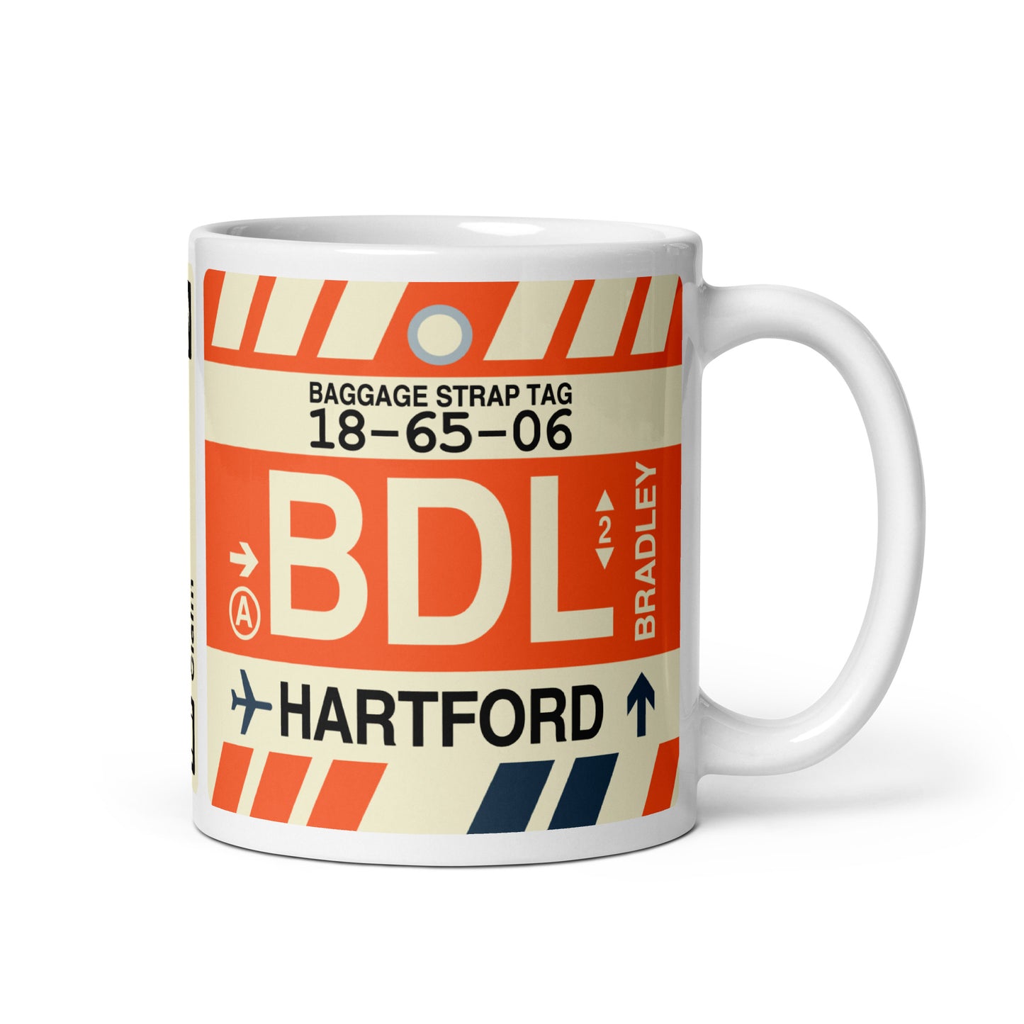 Travel-Themed Coffee Mug • BDL Hartford • YHM Designs - Image 01