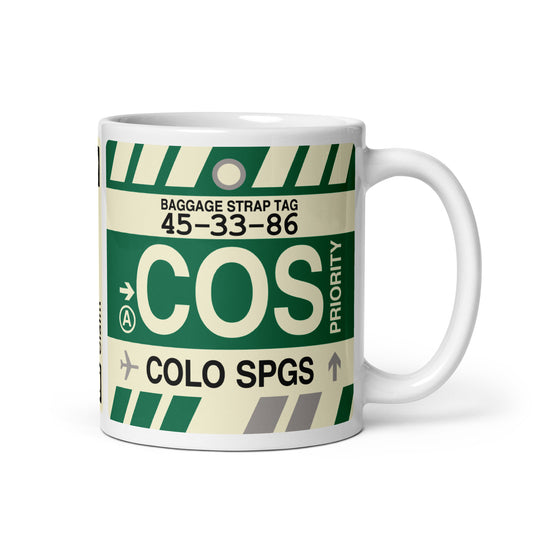 Travel Gift Coffee Mug • COS Colorado Springs Souvenir • YHM Designs - Image 01