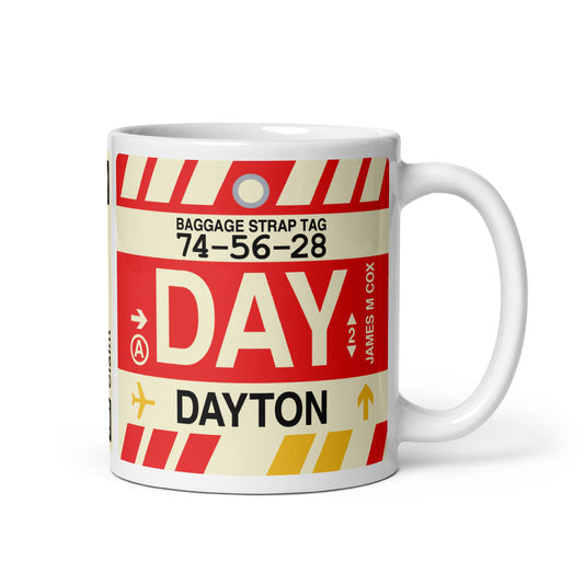 Travel Gift Coffee Mug • DAY Dayton Souvenir • YHM Designs - Image 01