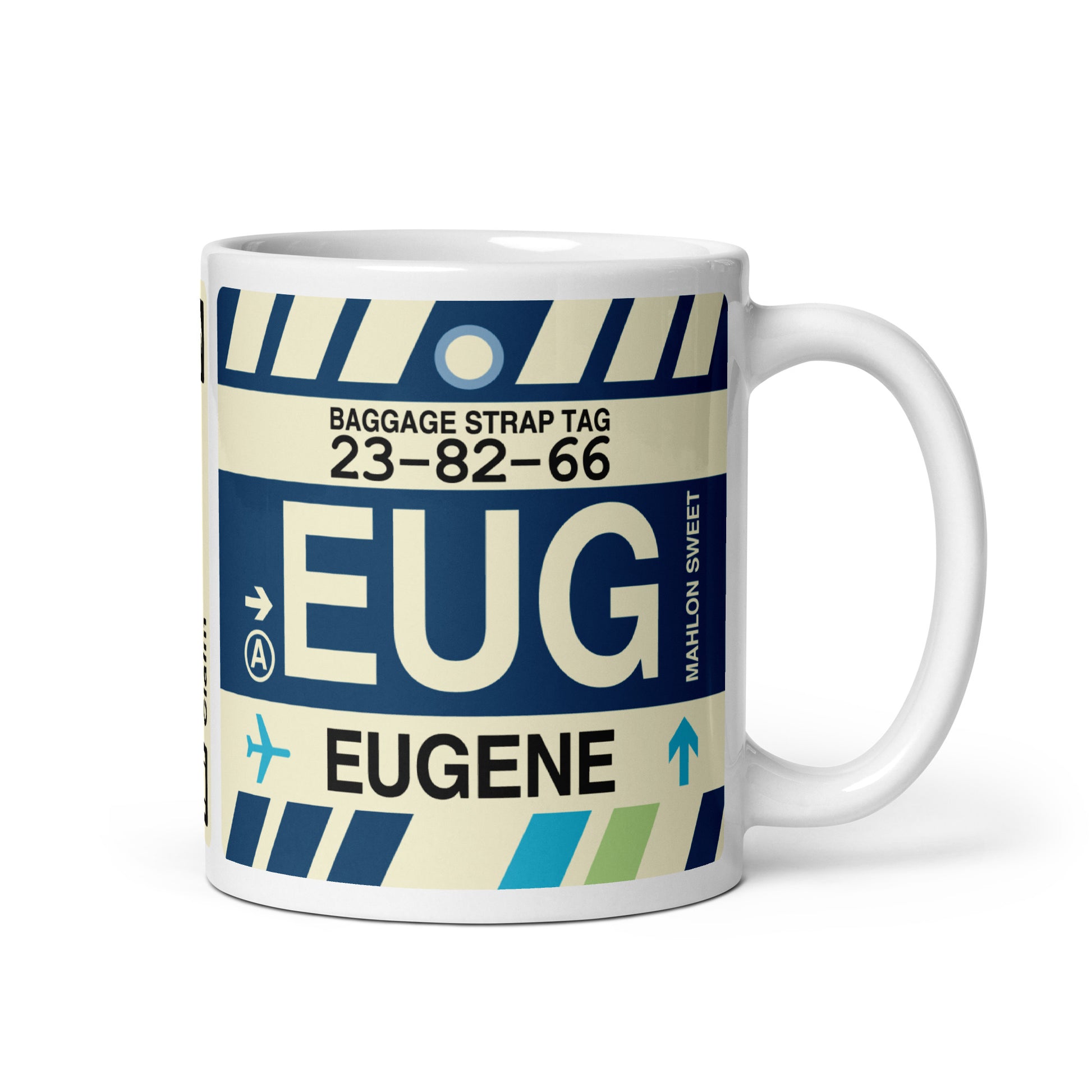 Travel Gift Coffee Mug • EUG Eugene • YHM Designs - Image 01