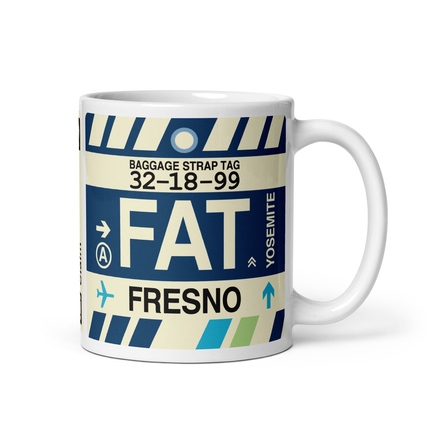 Travel Gift Coffee Mug • FAT Fresno • YHM Designs - Image 01