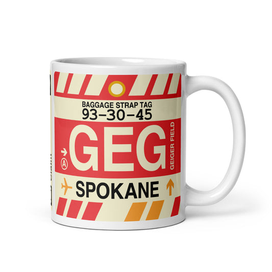 Travel Gift Coffee Mug • GEG Spokane Souvenir • YHM Designs - Image 01