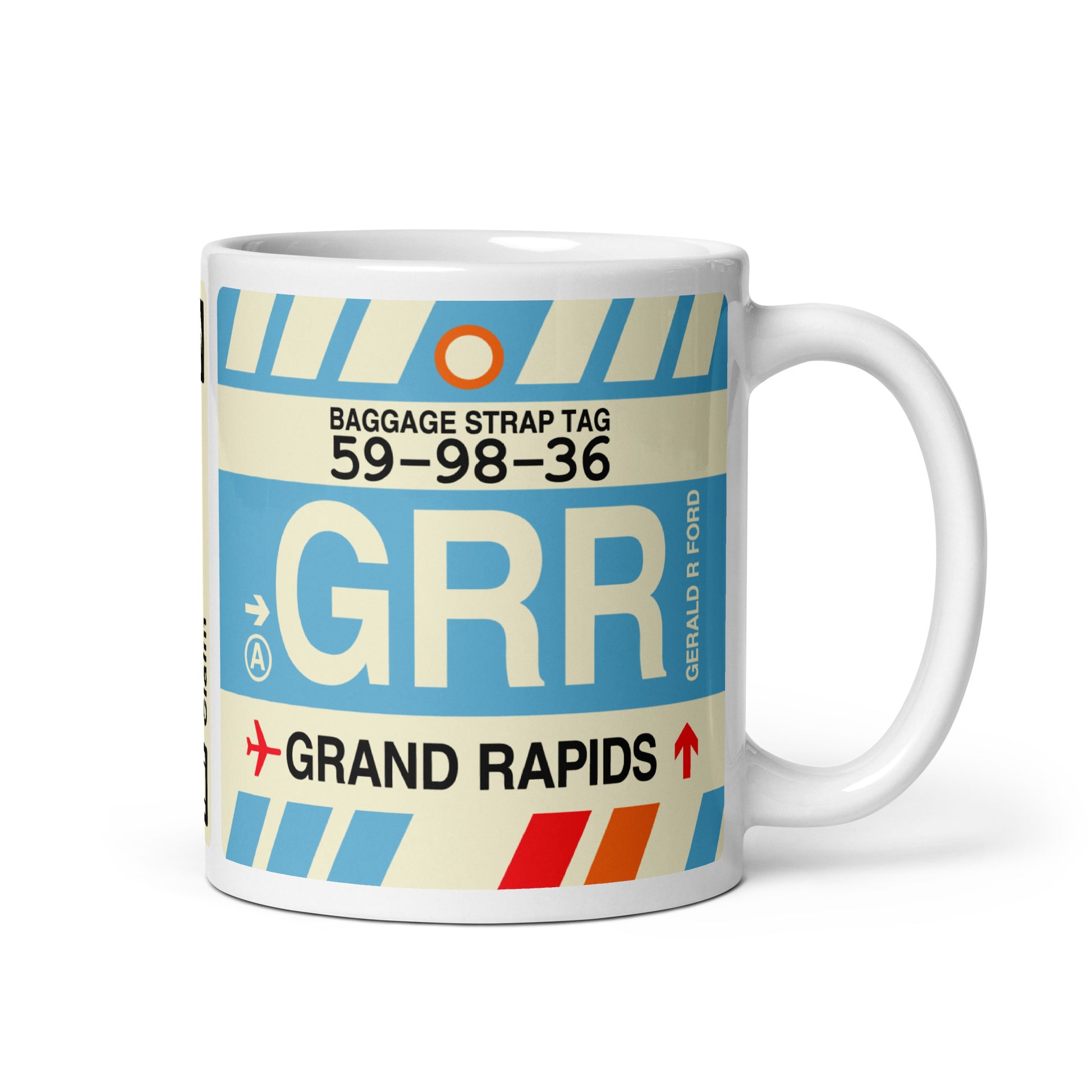 Travel Gift Coffee Mug • GRR Grand Rapids • YHM Designs - Image 01