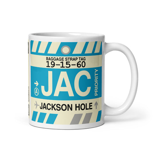 Travel Gift Coffee Mug • JAC Jackson Hole • YHM Designs - Image 01