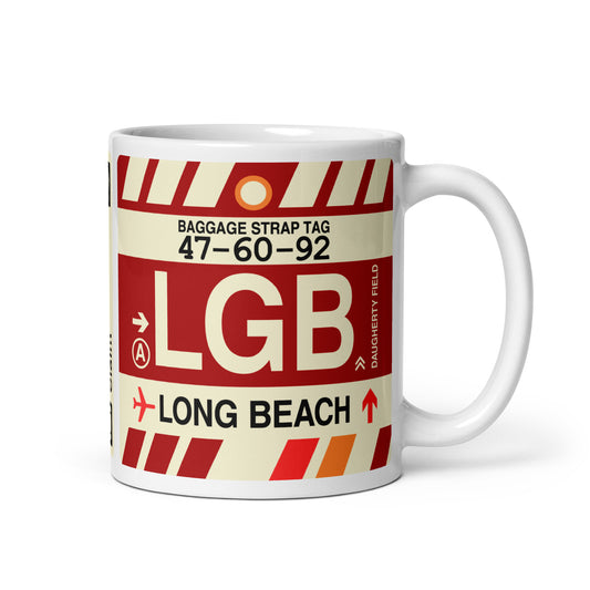 Travel Gift Coffee Mug • LGB Long Beach • YHM Designs - Image 01