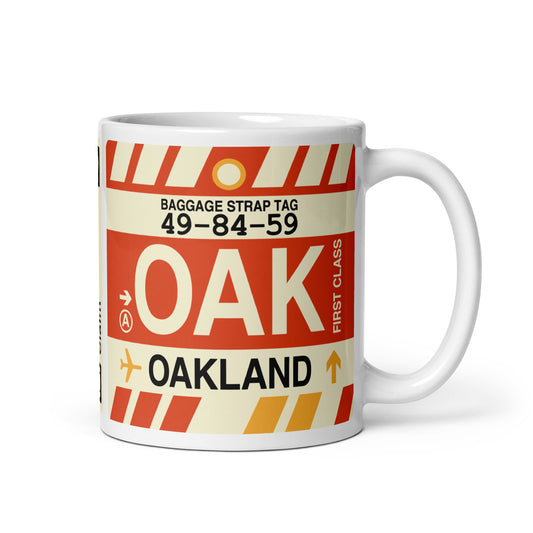 Travel Gift Coffee Mug • OAK Oakland • YHM Designs - Image 01