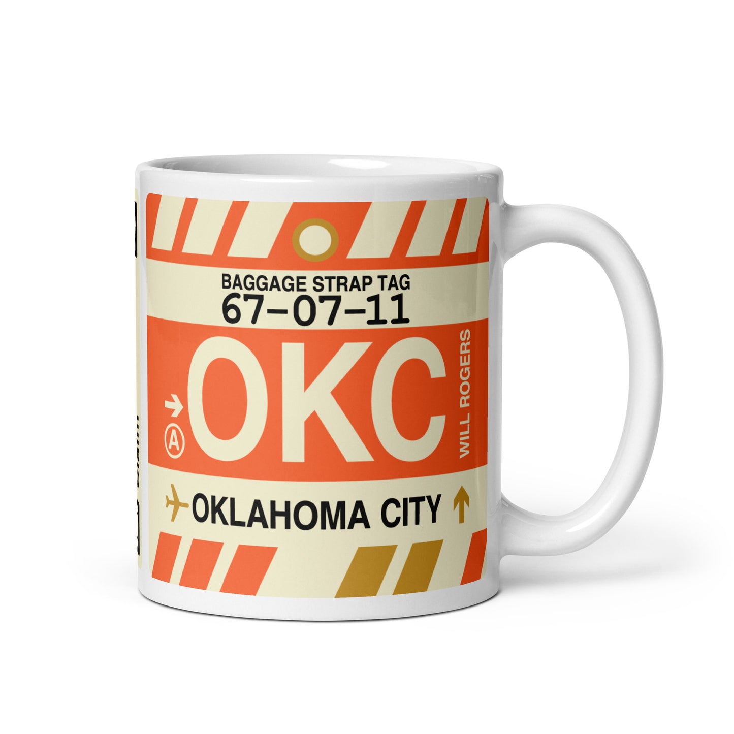 Travel-Themed Coffee Mug • OKC Oklahoma City • YHM Designs - Image 01