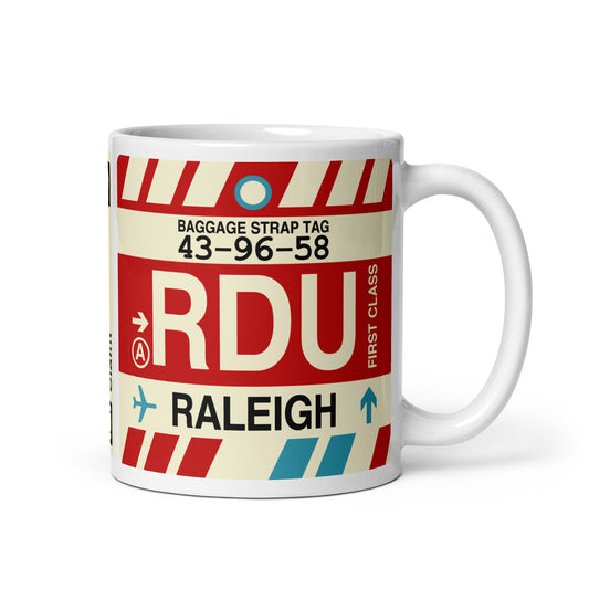 Travel Gift Coffee Mug • RDU Durham • YHM Designs - Image 01