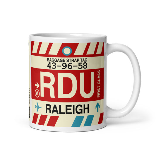 Travel Gift Coffee Mug • RDU Durham Souvenir • YHM Designs - Image 01