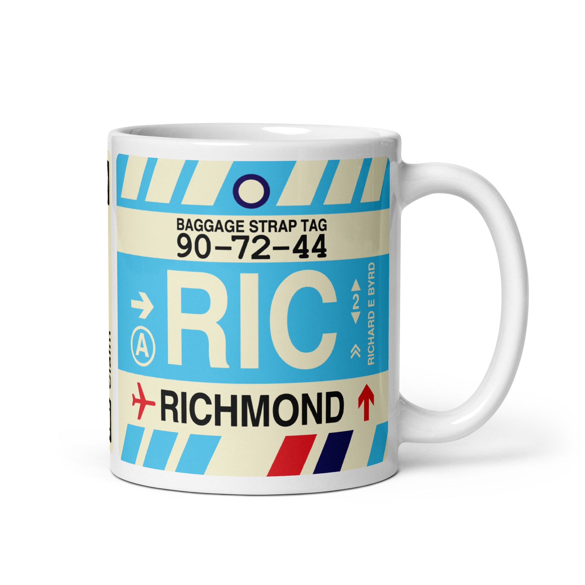 Travel Gift Coffee Mug • RIC Richmond • YHM Designs - Image 01