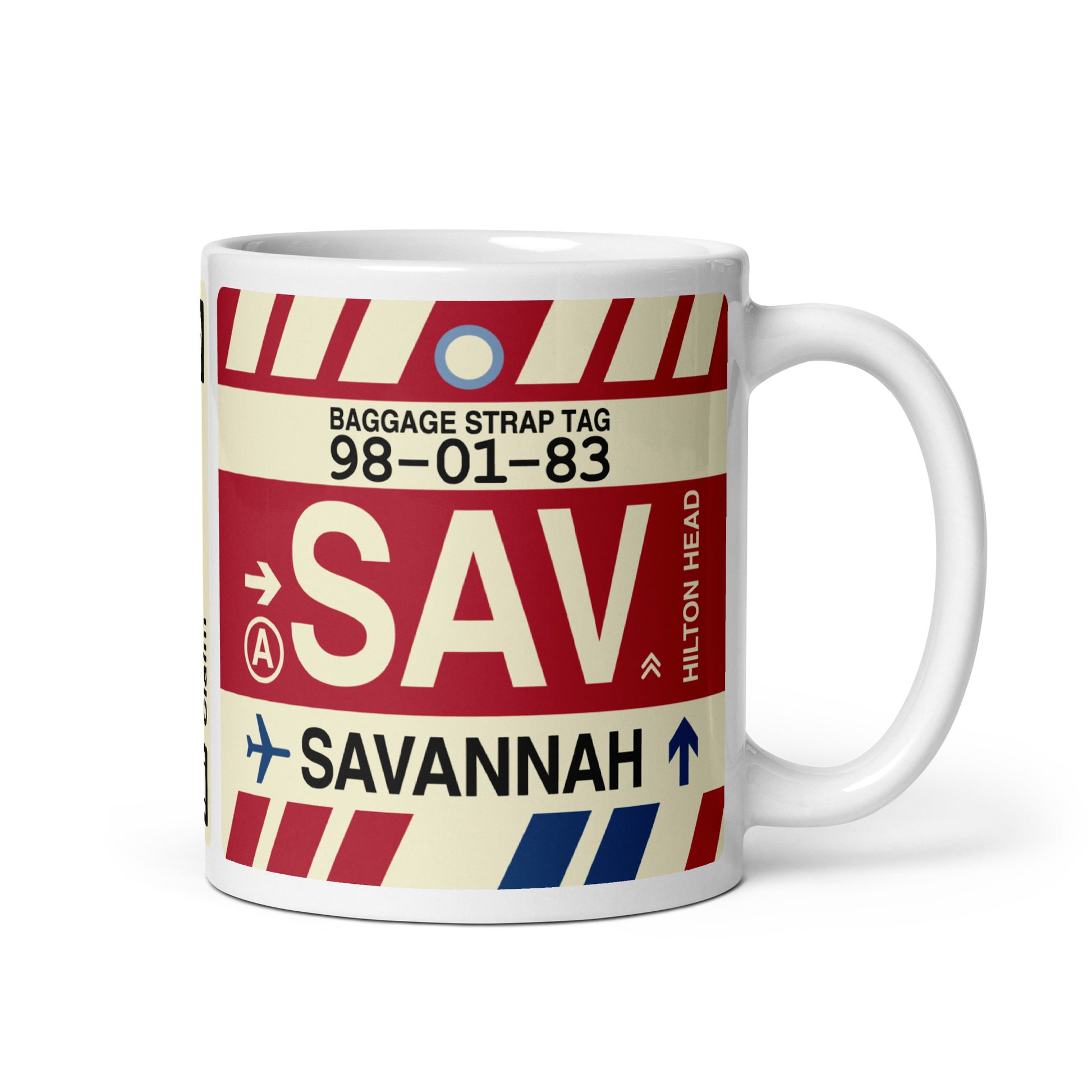 Travel-Themed Coffee Mug • SAV Savannah • YHM Designs - Image 01