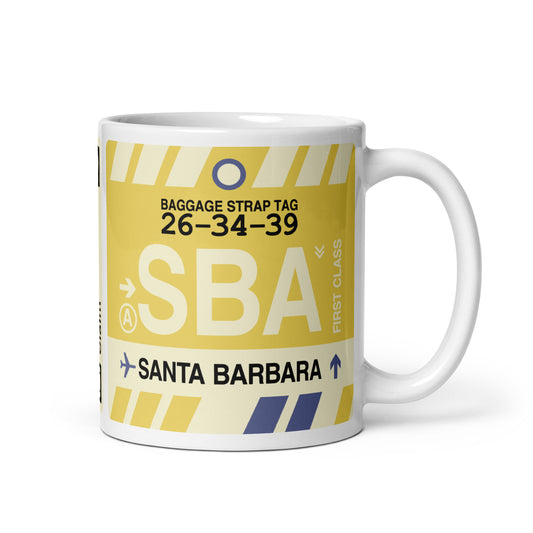 Travel Gift Coffee Mug • SBA Santa Barbara Souvenir • YHM Designs - Image 01