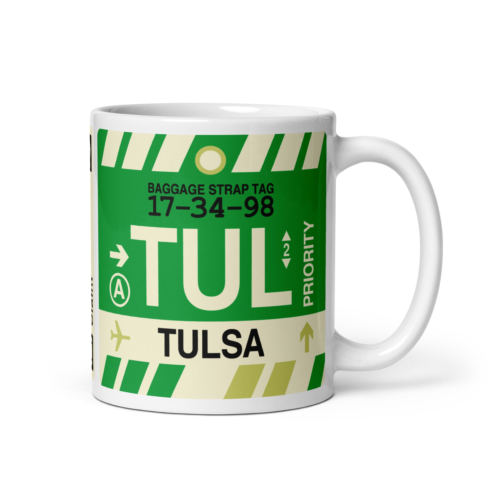 Travel-Themed Coffee Mug • TUL Tulsa • YHM Designs - Image 01