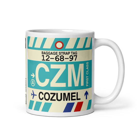 Travel-Themed Coffee Mug • CZM Cozumel • YHM Designs - Image 01