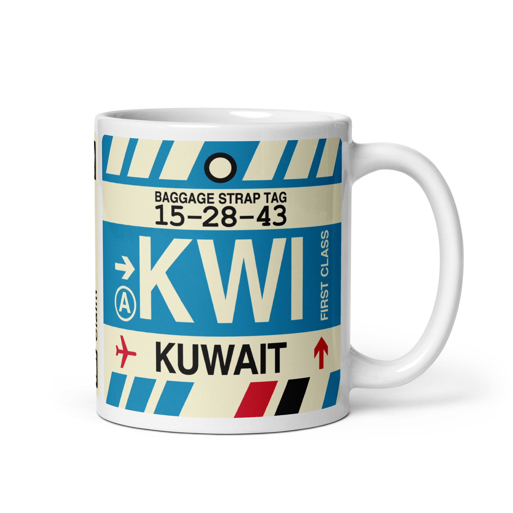 Travel Gift Coffee Mug • KWI Kuwait City • YHM Designs - Image 01