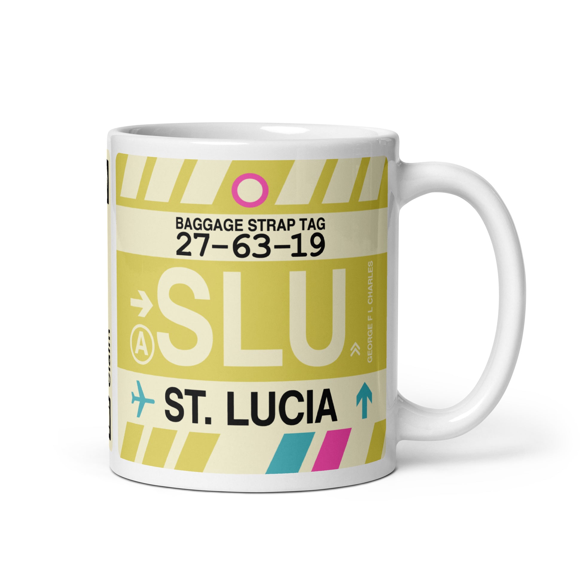 Travel Gift Coffee Mug • SLU St. Lucia Souvenir • YHM Designs - Image 01