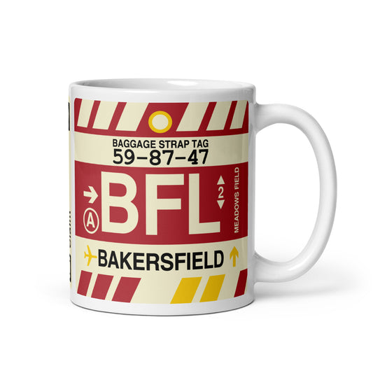 Travel-Themed Coffee Mug • BFL Bakersfield • YHM Designs - Image 01