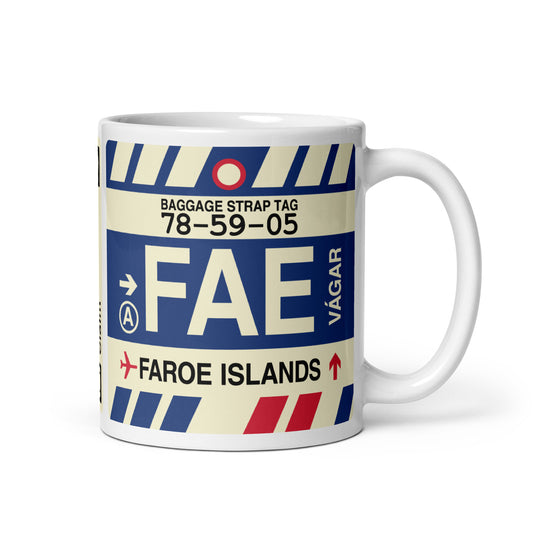 Travel Gift Coffee Mug • FAE Faroe Islands • YHM Designs - Image 01