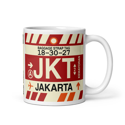 Travel Gift Coffee Mug • JKT Jakarta Souvenir • YHM Designs - Image 01