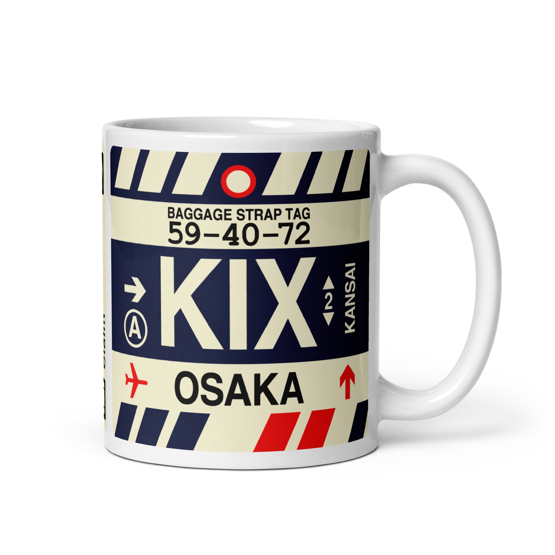 Travel Gift Coffee Mug • KIX Osaka Souvenir • YHM Designs - Image 01