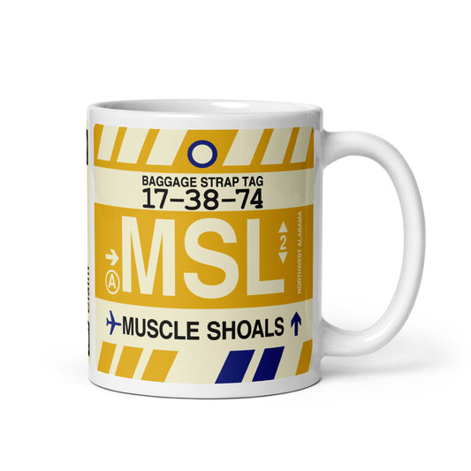Travel Gift Coffee Mug • MSL Muscle Shoals • YHM Designs - Image 01