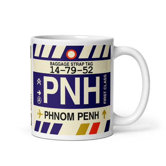 Travel Gift Coffee Mug • PNH Phnom Penh • YHM Designs - Image 01