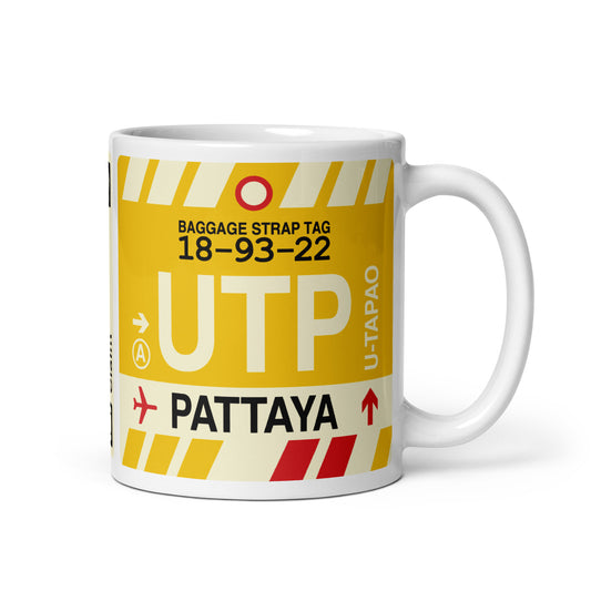 Travel Gift Coffee Mug • UTP Pattaya Souvenir • YHM Designs - Image 01
