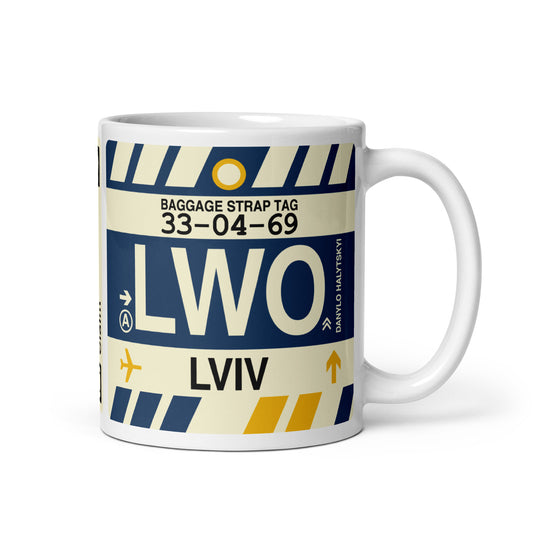 Travel Gift Coffee Mug • LWO Lviv • YHM Designs - Image 01