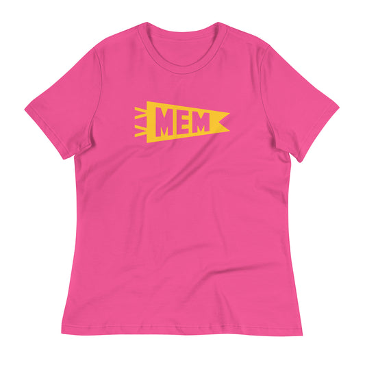 Airport Code Women's Tee - Yellow Graphic • MEM Memphis • YHM Designs - Image 02