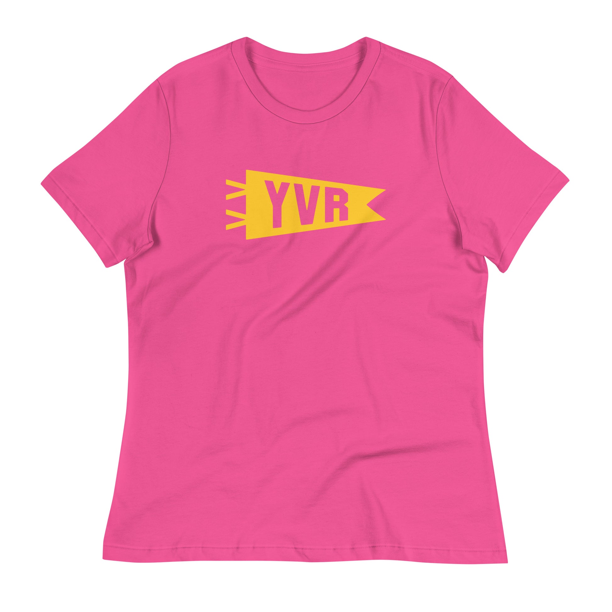Airport Code Women's Tee - Yellow Graphic • YVR Vancouver • YHM Designs - Image 02