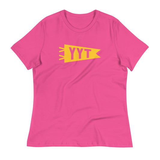 Airport Code Women's Tee - Yellow Graphic • YYT St. John's • YHM Designs - Image 02
