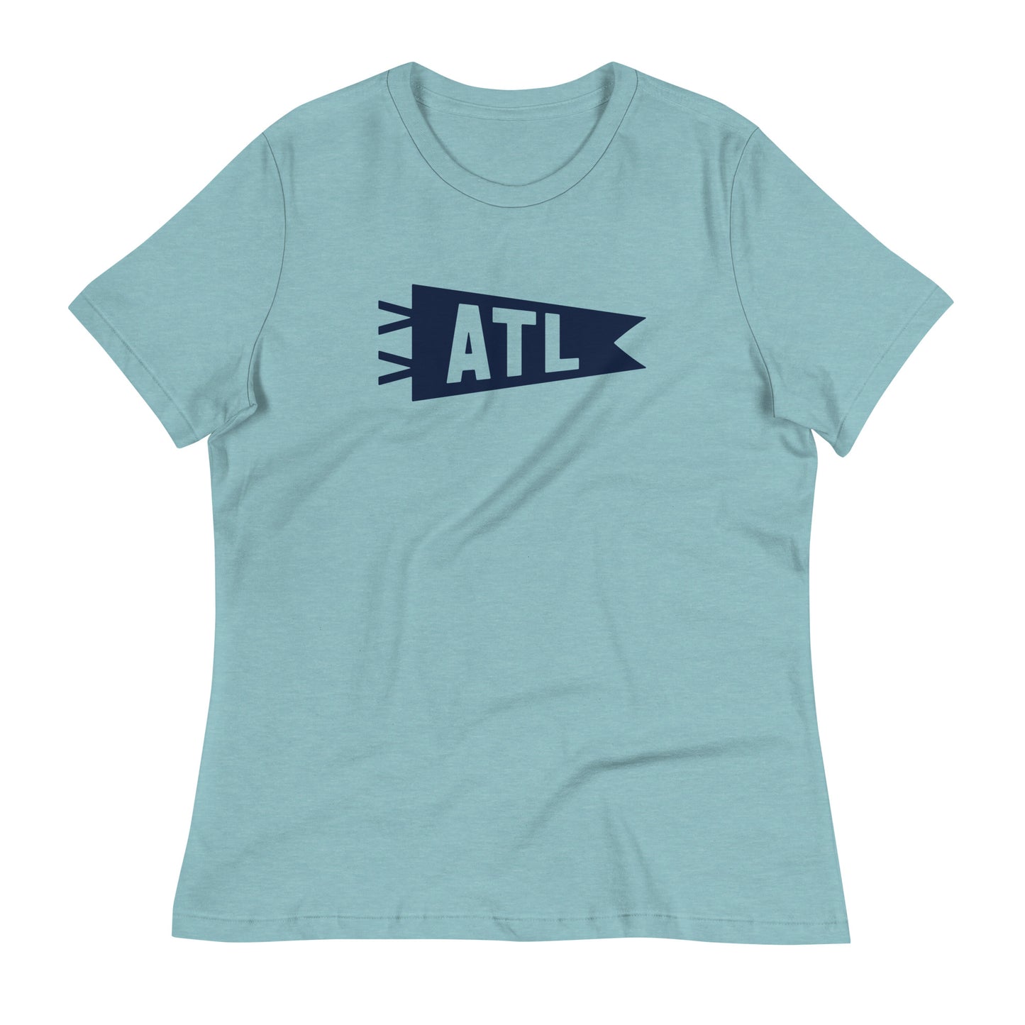 Airport Code Women's Tee - Navy Blue Graphic • ATL Atlanta • YHM Designs - Image 02