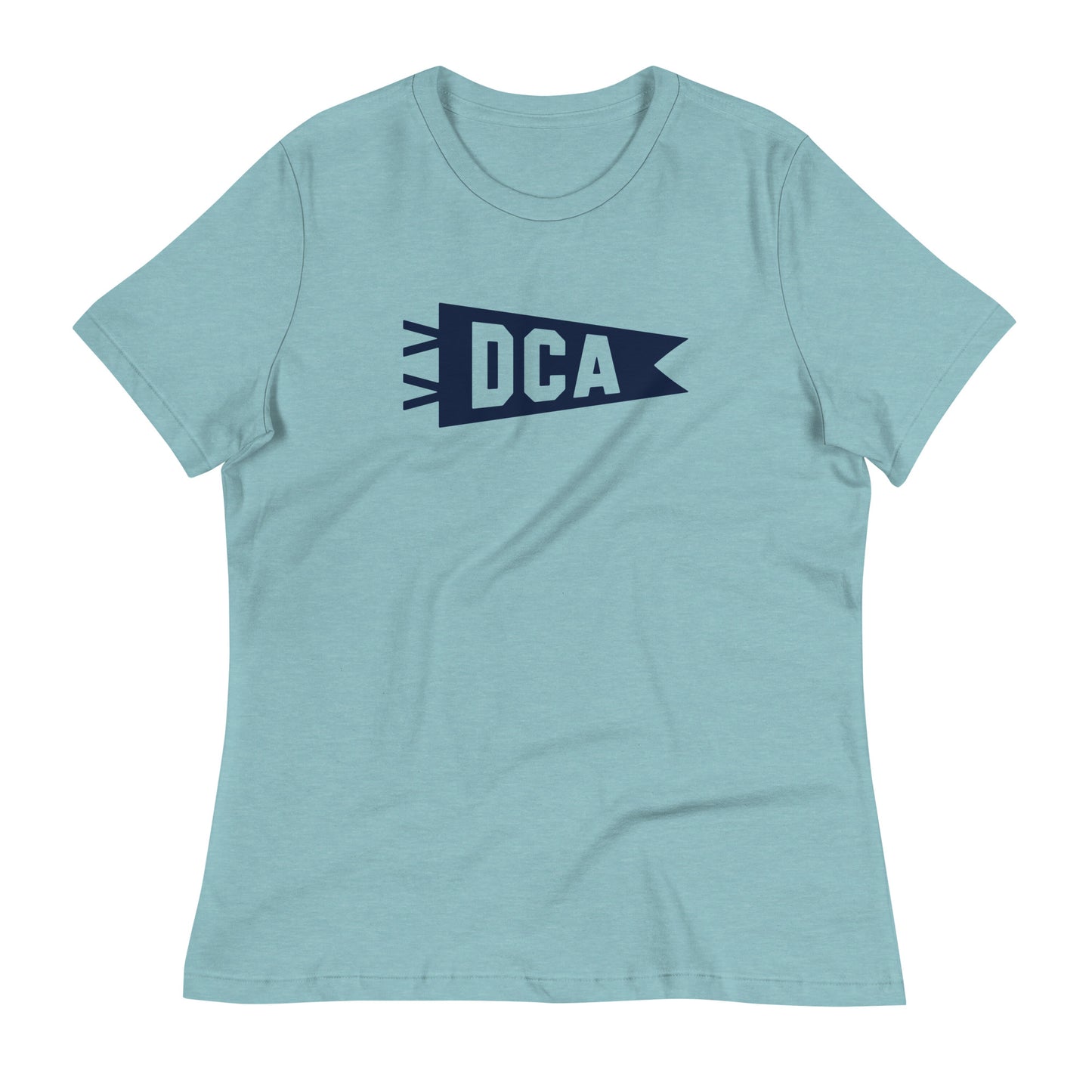 Airport Code Women's Tee - Navy Blue Graphic • DCA Washington • YHM Designs - Image 02
