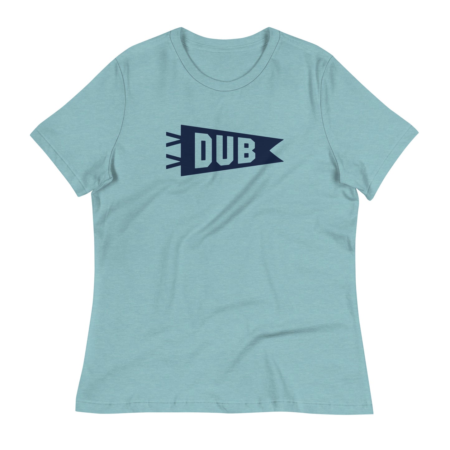 DUB Dublin Women's T-Shirt • Banner Design in Navy Blue • YHM Designs - Image 02