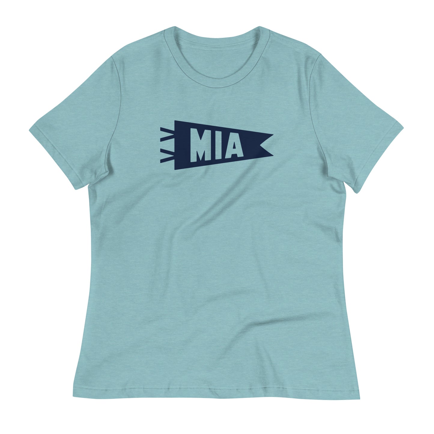 Airport Code Women's Tee - Navy Blue Graphic • MIA Miami • YHM Designs - Image 02