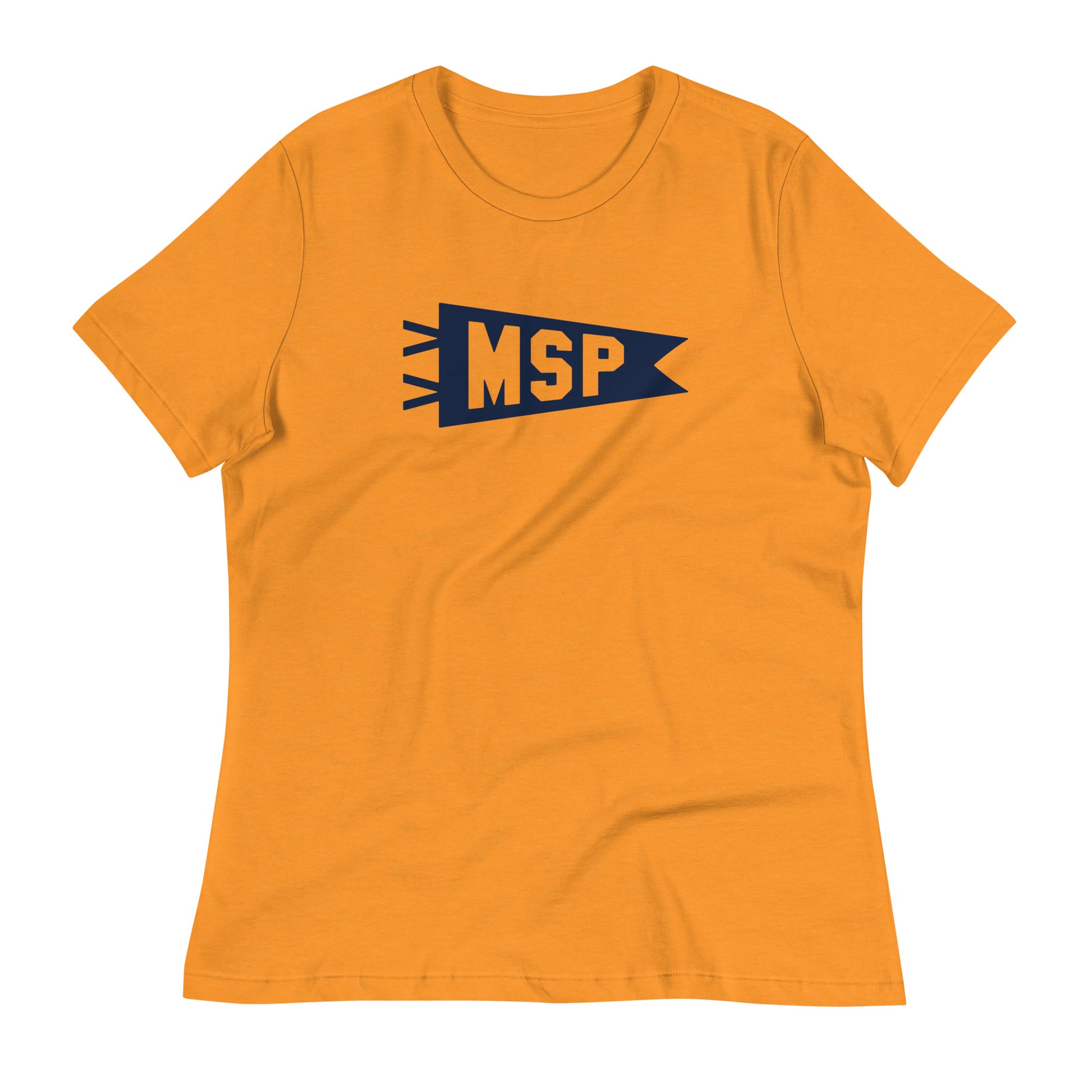 Airport Code Women's Tee - Navy Blue Graphic • MSP Minneapolis • YHM Designs - Image 01