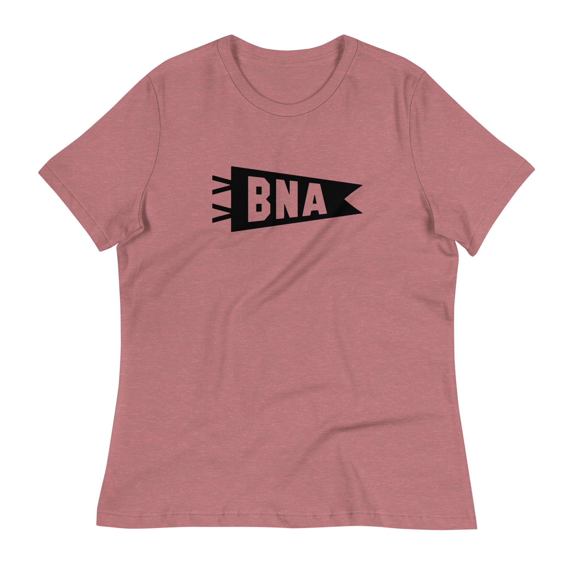 Airport Code Women's Tee - Black Graphic • BNA Nashville • YHM Designs - Image 01