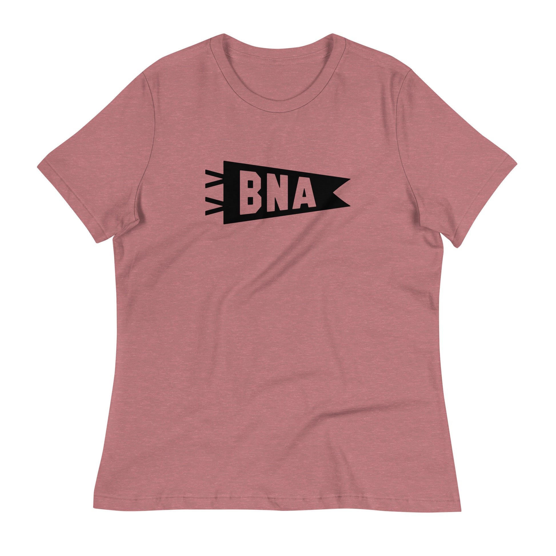 BNA Nashville Women's T-Shirt • Banner Design in Black • YHM Designs - Image 01
