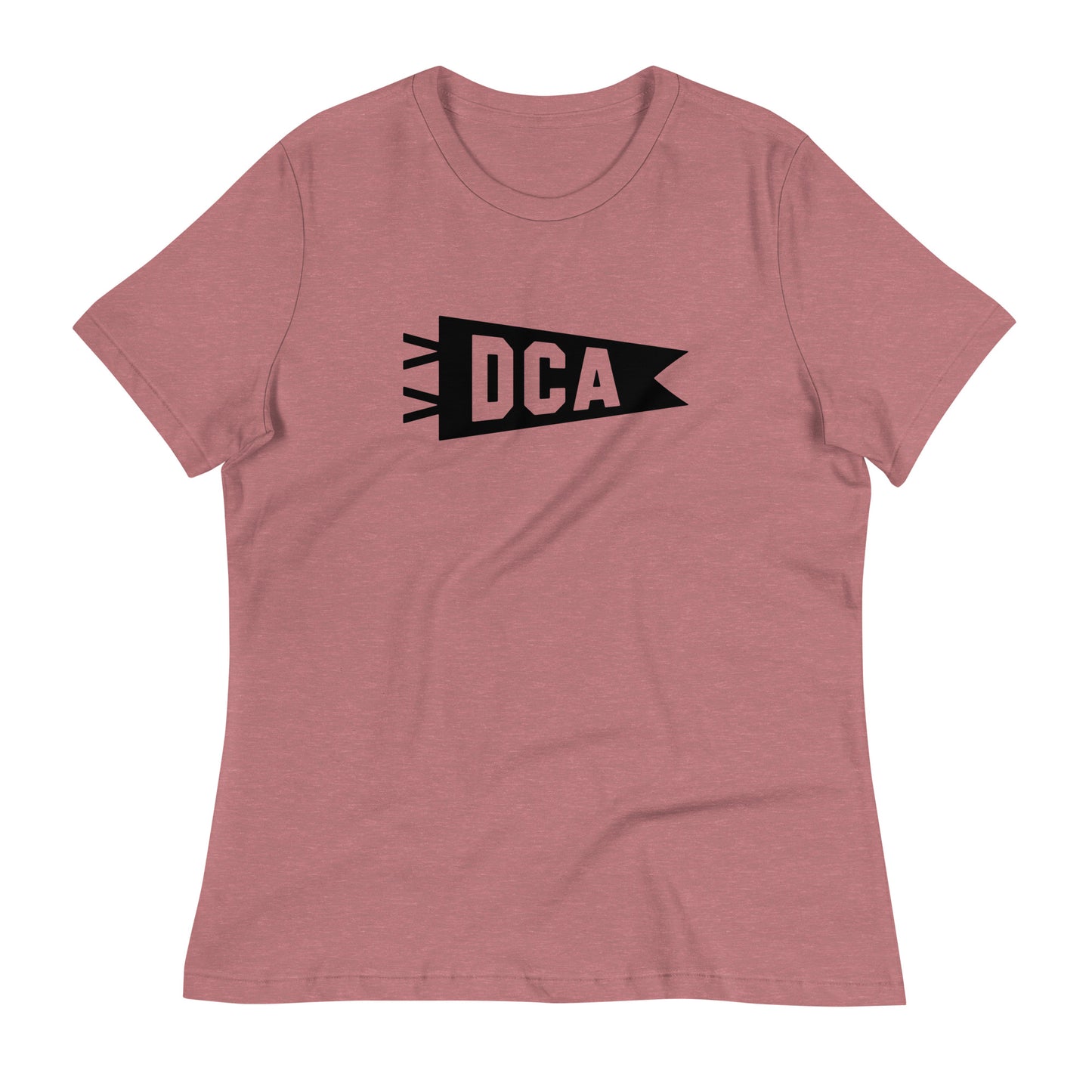 Airport Code Women's Tee - Black Graphic • DCA Washington • YHM Designs - Image 01