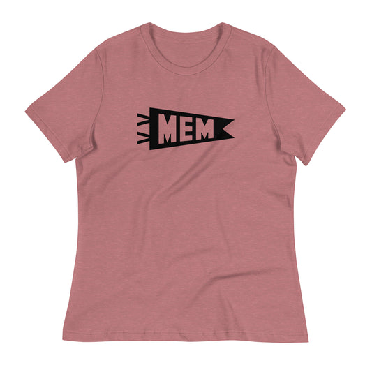 Airport Code Women's Tee - Black Graphic • MEM Memphis • YHM Designs - Image 01