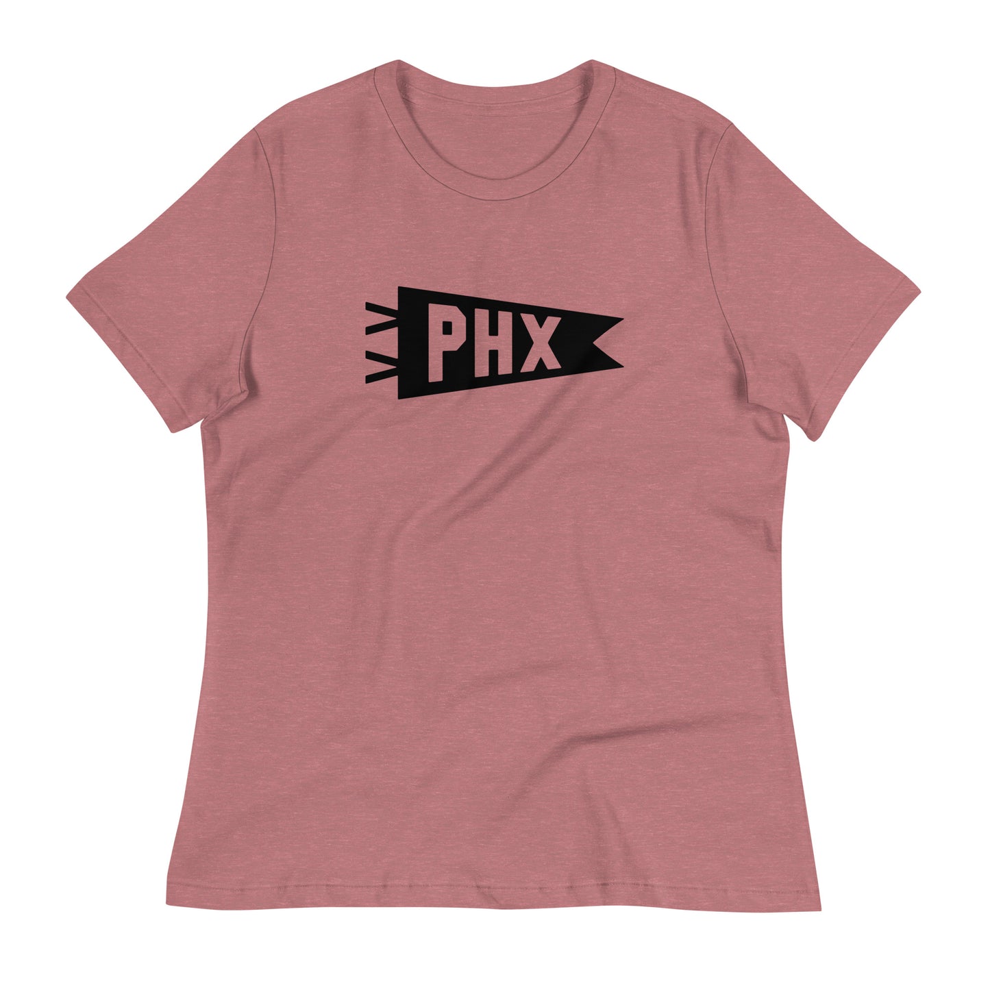 Airport Code Women's Tee - Black Graphic • PHX Phoenix • YHM Designs - Image 01