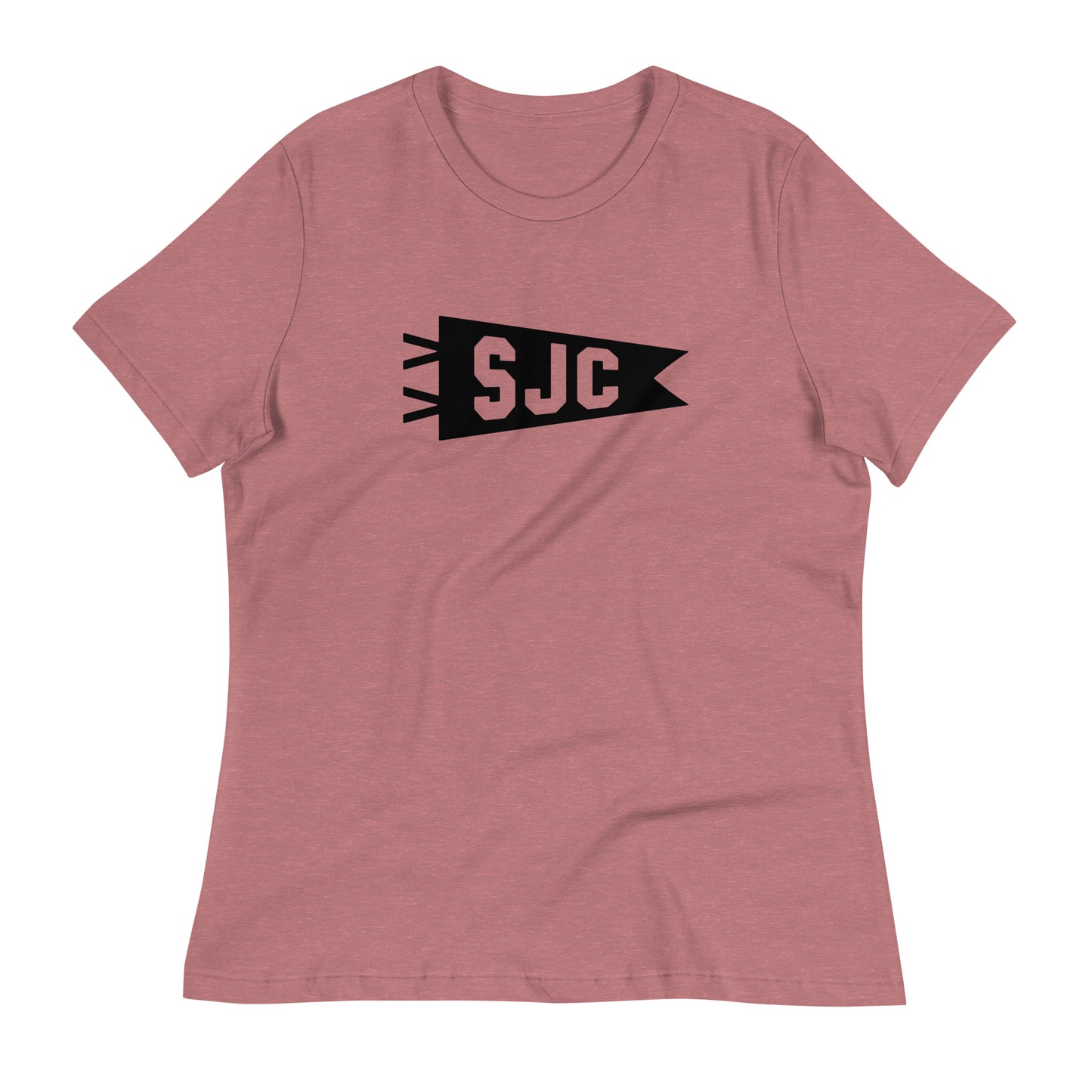 SJC San Jose Women's T-Shirt • Banner Design in Black • YHM Designs - Image 01