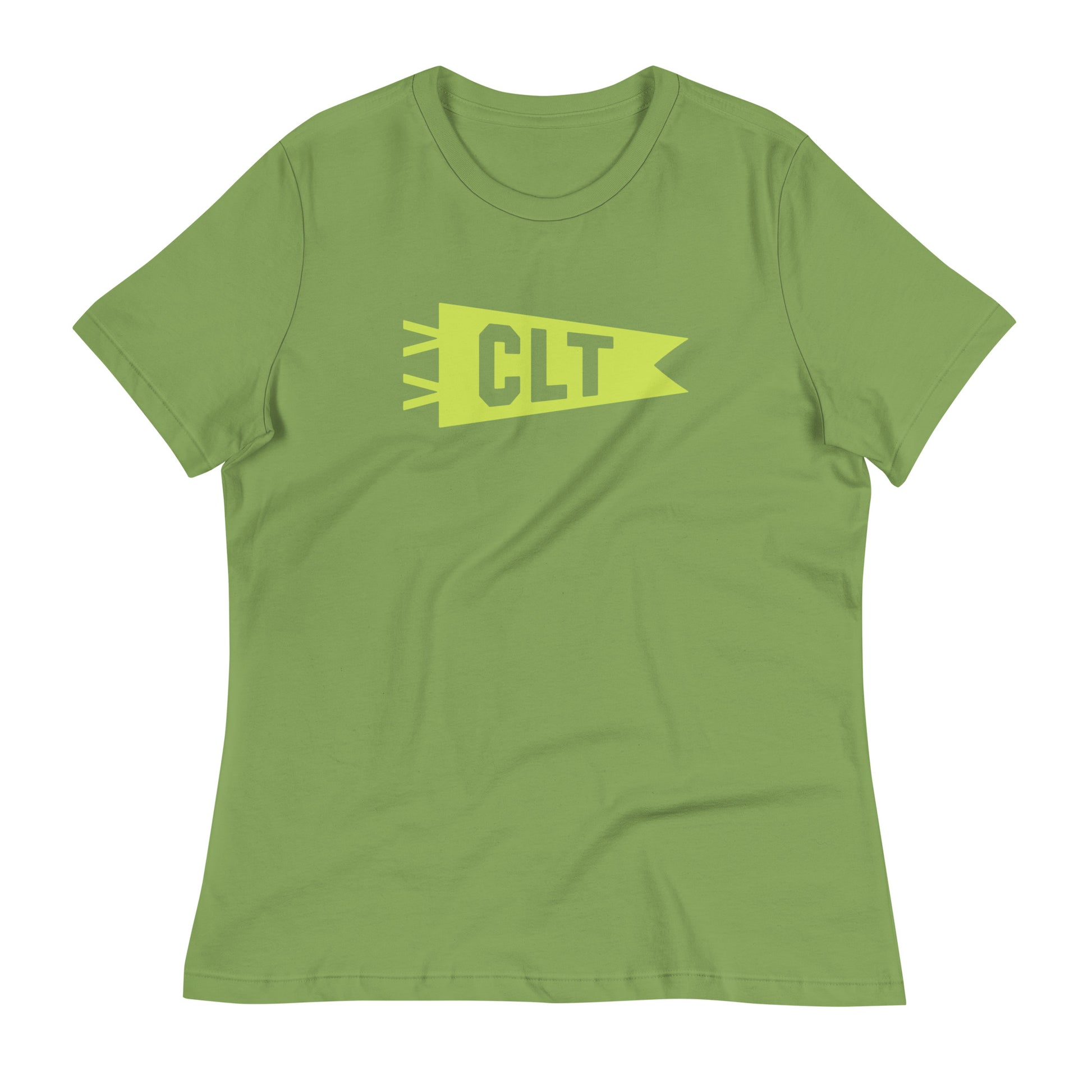 Airport Code Women's Tee - Green Graphic • CLT Charlotte • YHM Designs - Image 02