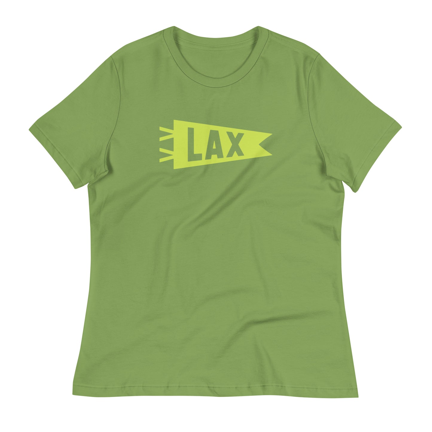 Airport Code Women's Tee - Green Graphic • LAX Los Angeles • YHM Designs - Image 02